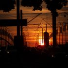 Sonnenaufgang am Deutzer Brücke