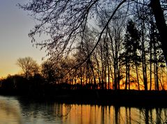 Sonnenaufgang am Dorfteich