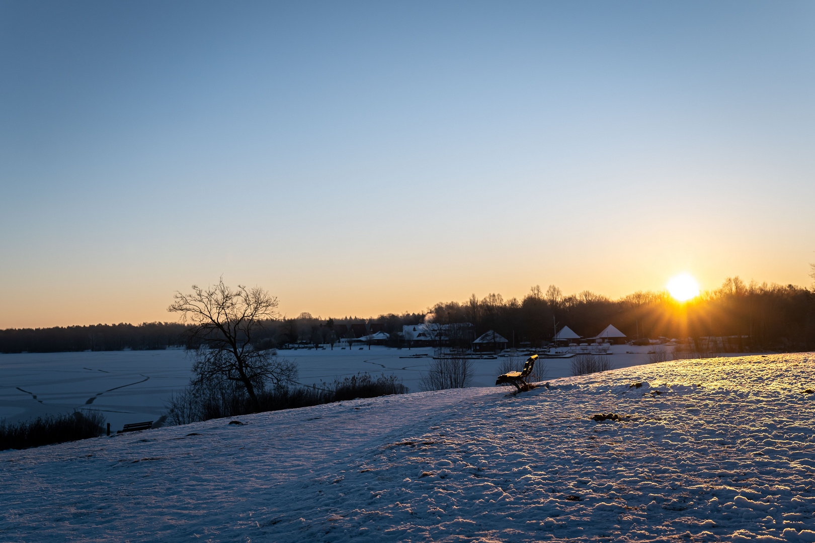 Sonnenaufgang am Drilandsee