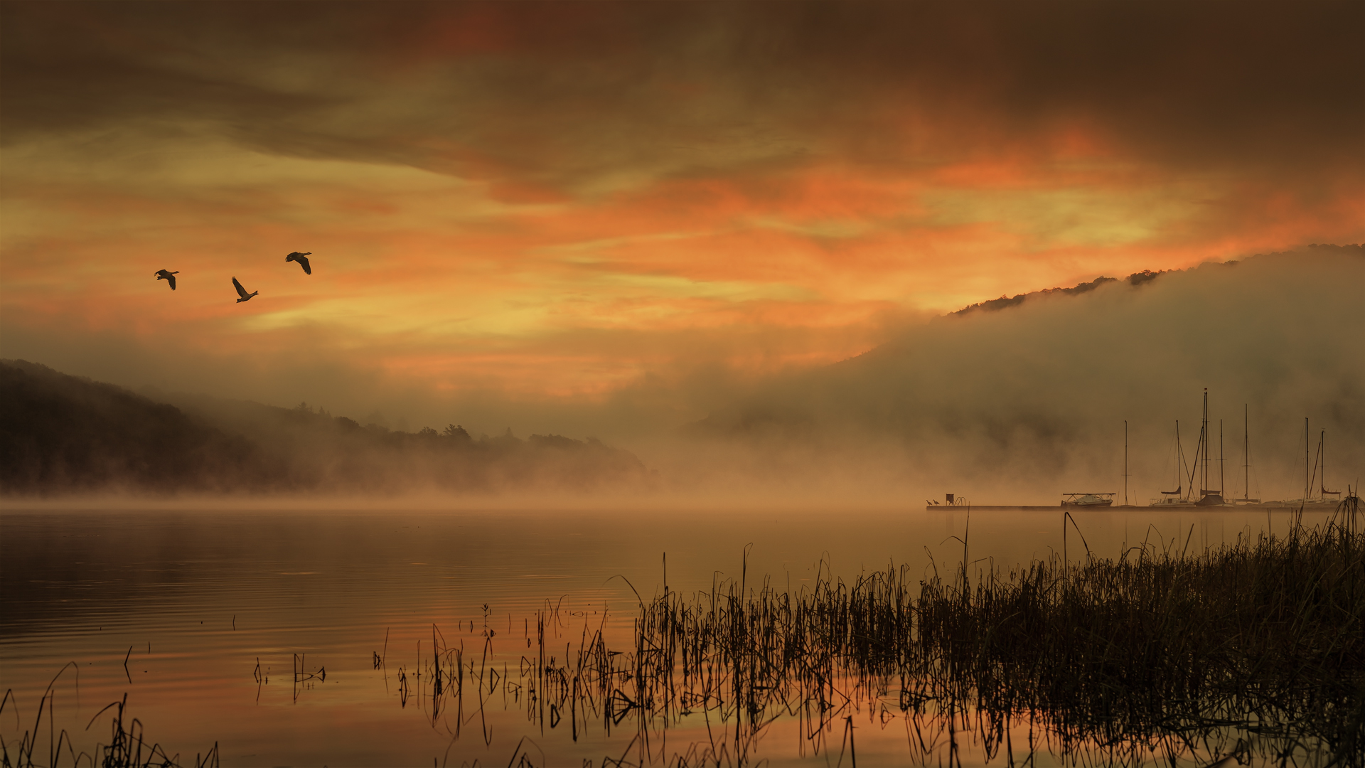 Sonnenaufgang am Edersee