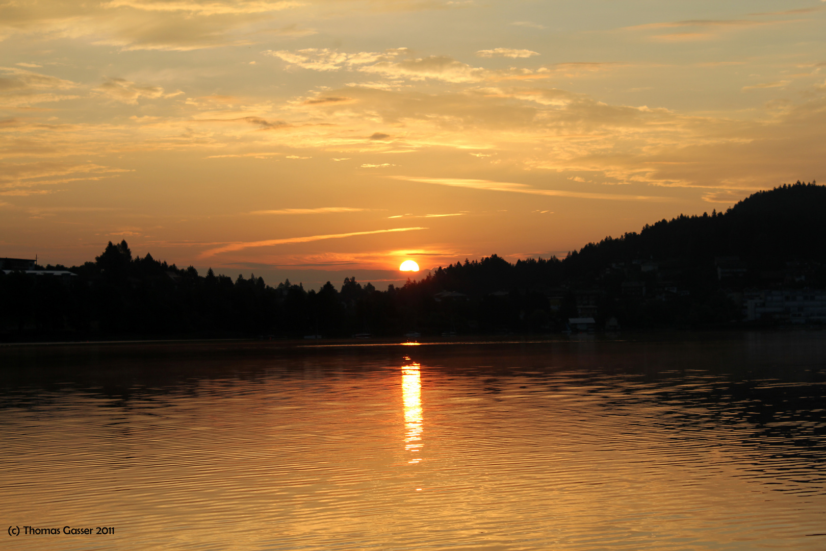 Sonnenaufgang am Faaker See in Kärnten