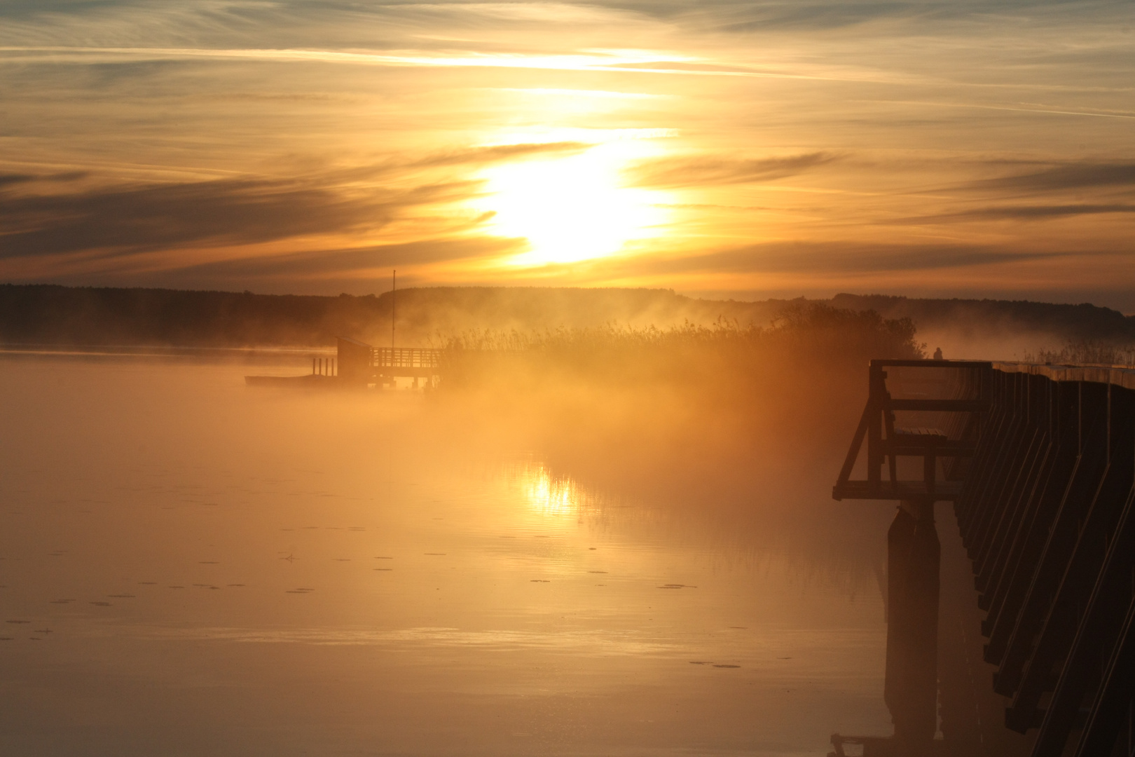 Sonnenaufgang am Federsee 4