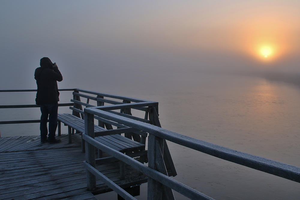 Sonnenaufgang am Federsee