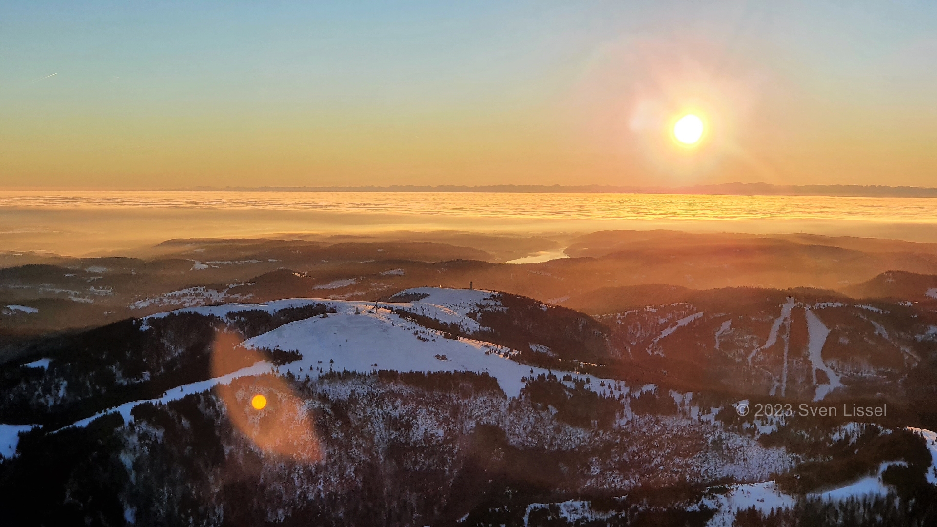 Sonnenaufgang am Feldberg im Schwarzwald