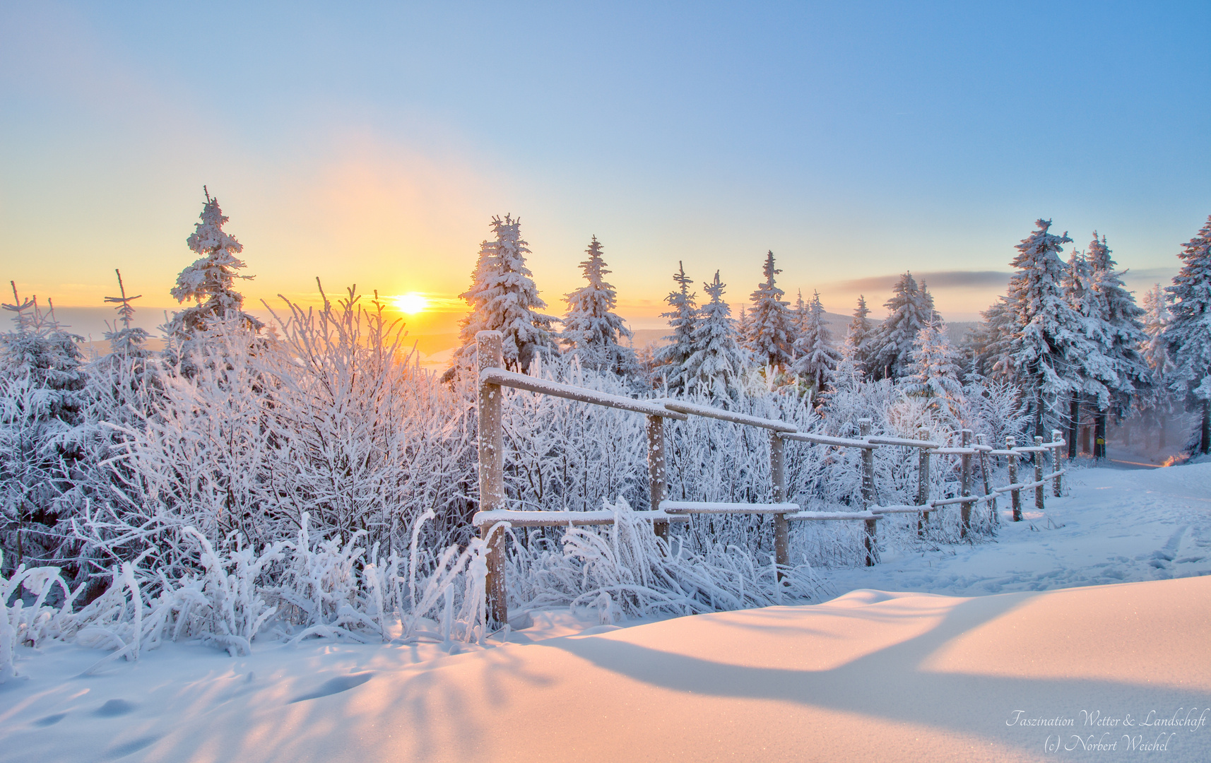 Sonnenaufgang am Fichtelberg