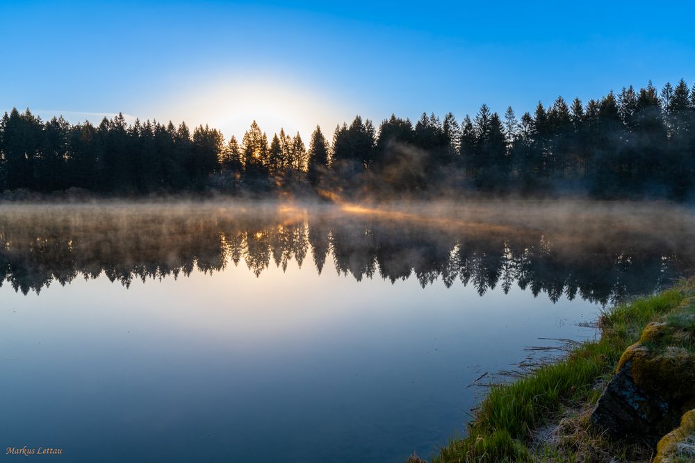 Sonnenaufgang am Flambacher Teich