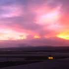 Sonnenaufgang am Flughafen Mallorca