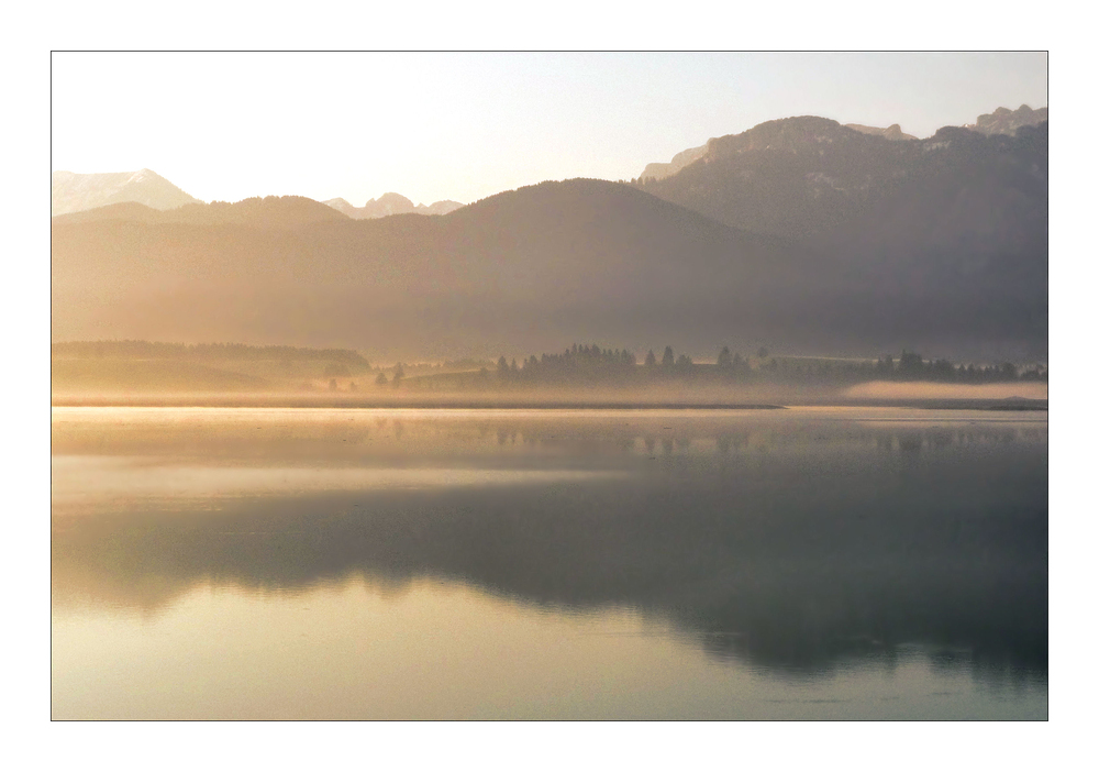 Sonnenaufgang am Forggensee