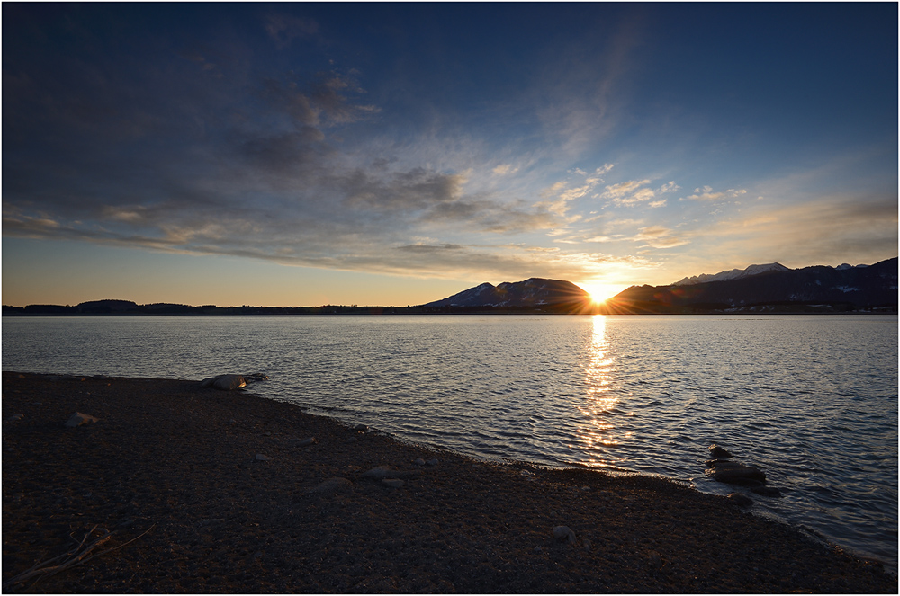 Sonnenaufgang am Forggensee