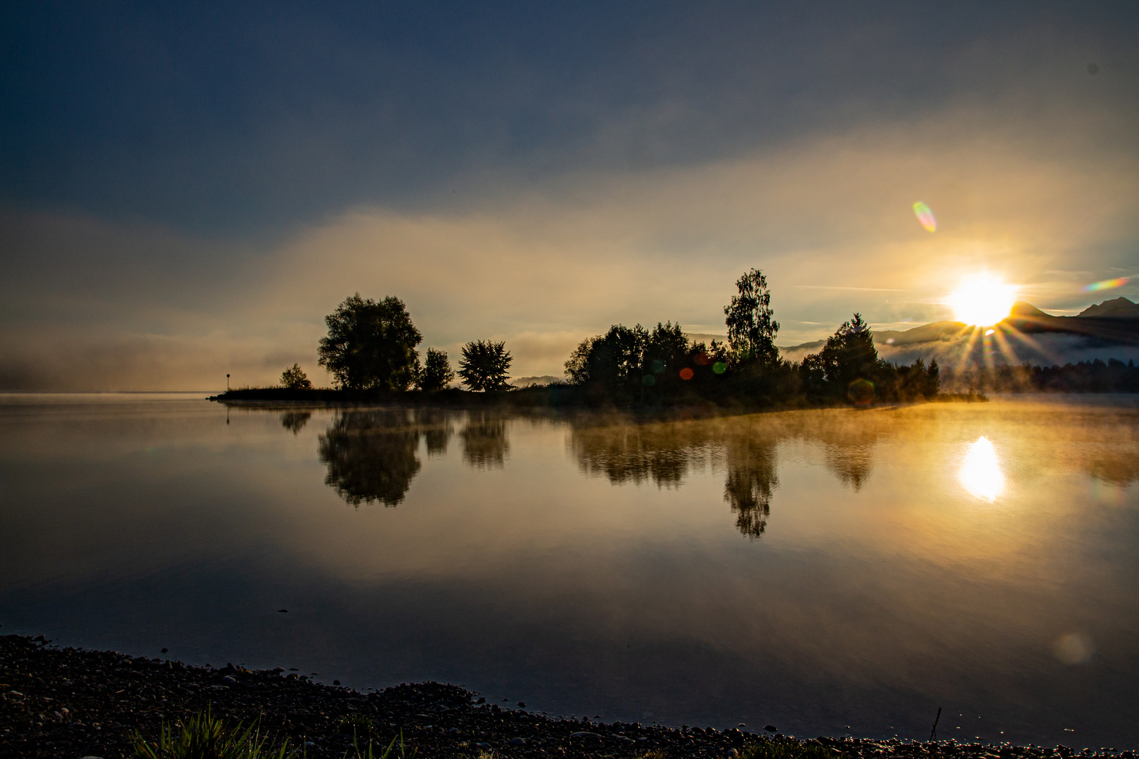 Sonnenaufgang am Forggensee..