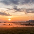 Sonnenaufgang am Fuß des Hohenstaufen