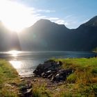 Sonnenaufgang am Geirangerfjord