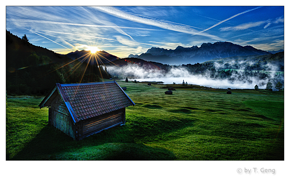 Sonnenaufgang am Geroldsee