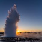 Sonnenaufgang am Geysir