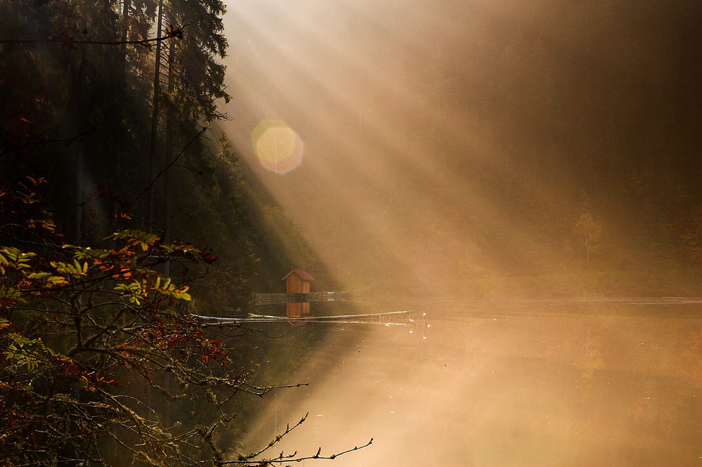 Sonnenaufgang am Glaswaldsee