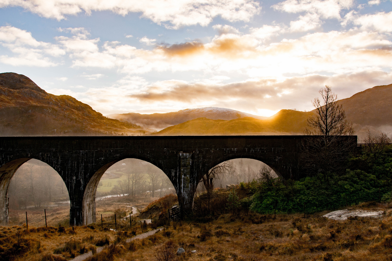 Sonnenaufgang am Glenfinnan Viaduct