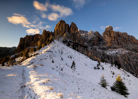 Sonnenaufgang am Grödnerjoch