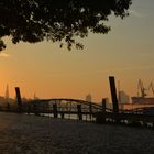 Sonnenaufgang am Hamburger Hafen