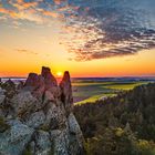 Sonnenaufgang am Hamburger Wappen