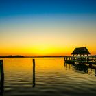 Sonnenaufgang am Hemmelsdorfer See mit Steg - Schleswig Holstein