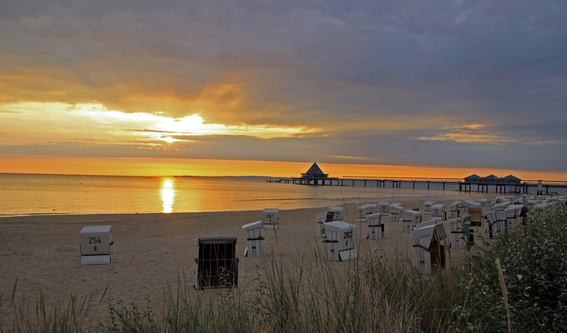 Sonnenaufgang am Heringsdorfer Strand