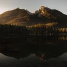 Sonnenaufgang am Hintersee mit Blick auf den Watzmann 