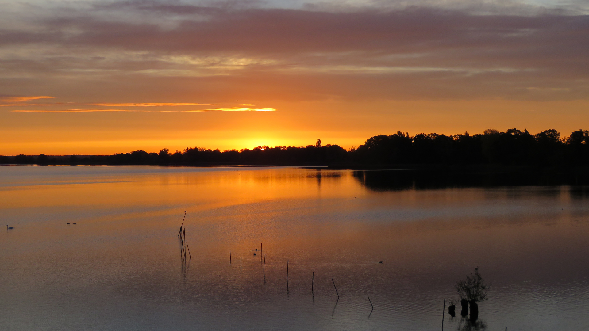 Sonnenaufgang am Hohennauener See...