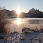 Sonnenaufgang am Hopfensee im Allgäu