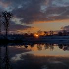 Sonnenaufgang am Inn heute morgen