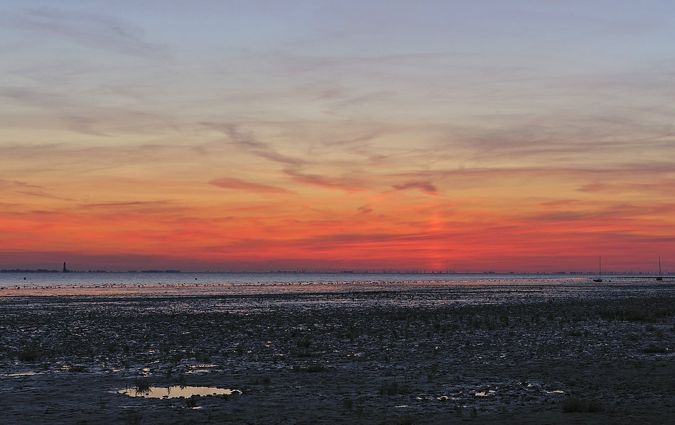 Sonnenaufgang am Jadebusen in Dangast.........