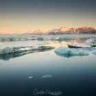 Sonnenaufgang am Jökulsarlón