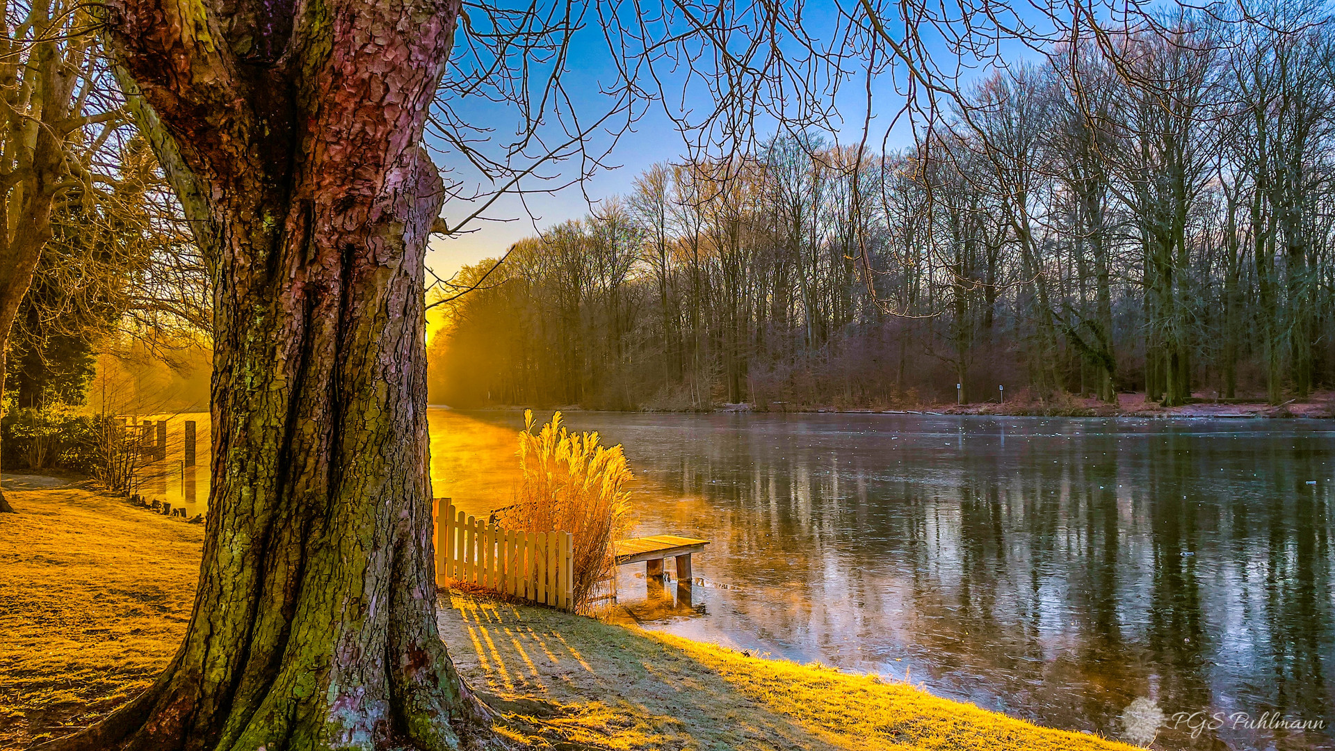 Sonnenaufgang am Kanal 