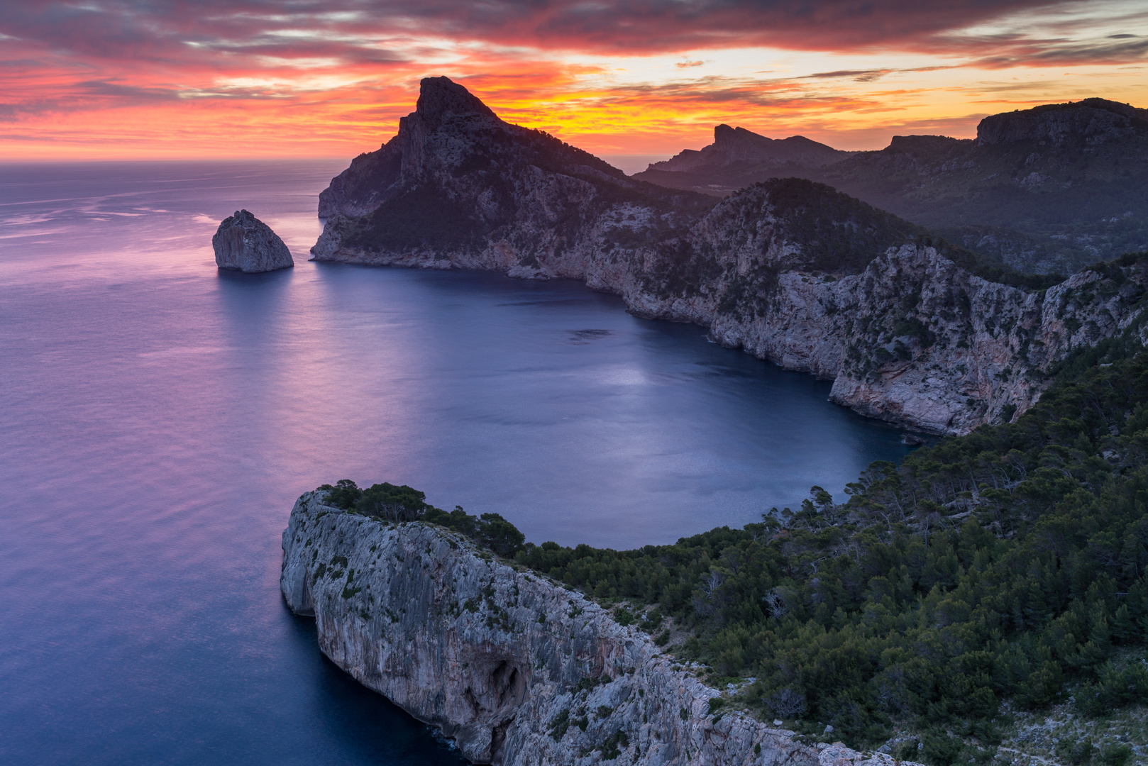 Sonnenaufgang am Kap Formentor (Mirador es Colomer)