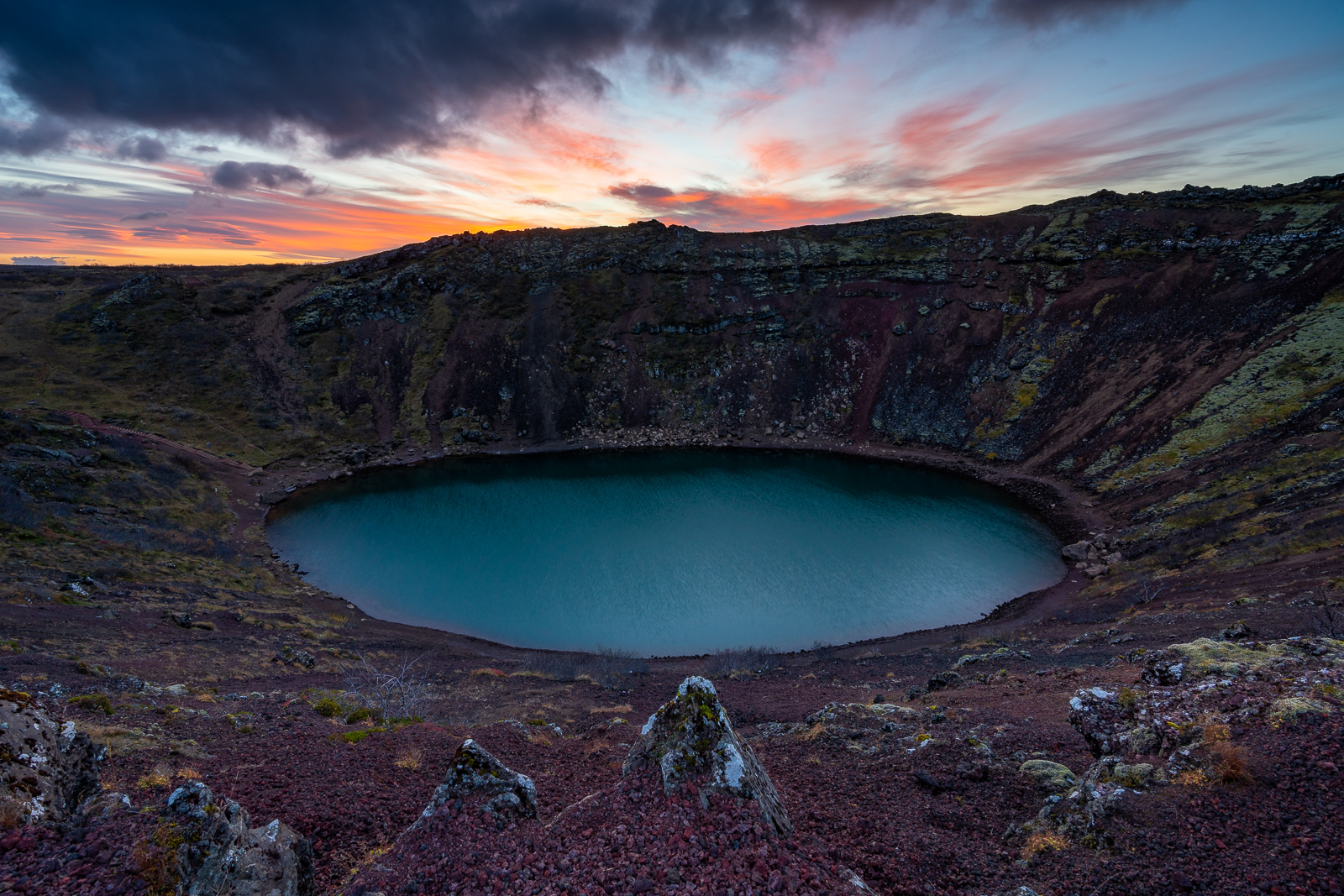 Sonnenaufgang am Kerid Crater