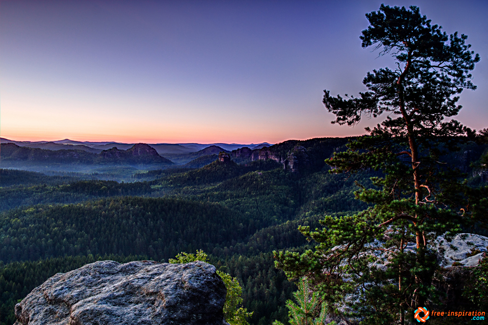 Sonnenaufgang am kleinen Winterberg