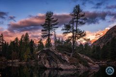 Sonnenaufgang am Lago di Saoseo