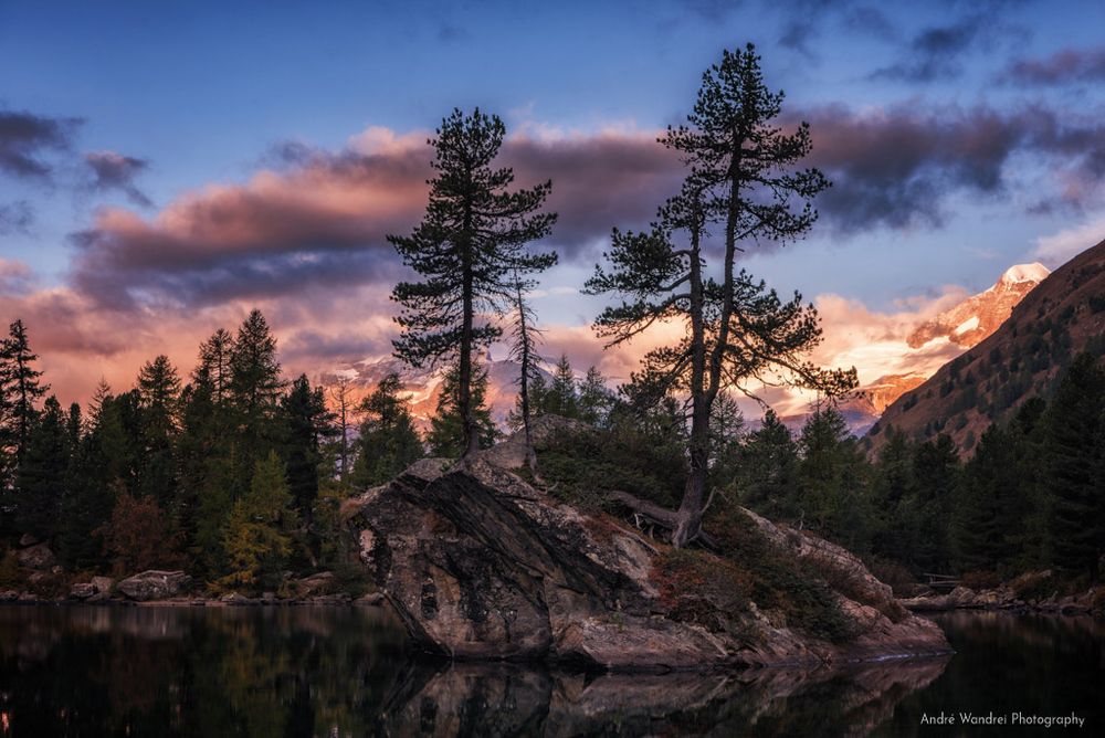 Sonnenaufgang am Lago di Saoseo