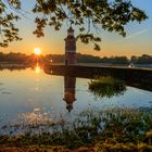 Sonnenaufgang am Leuchtturm Moritzburg 