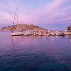 Sonnenaufgang am Liegeplatz in Aegina