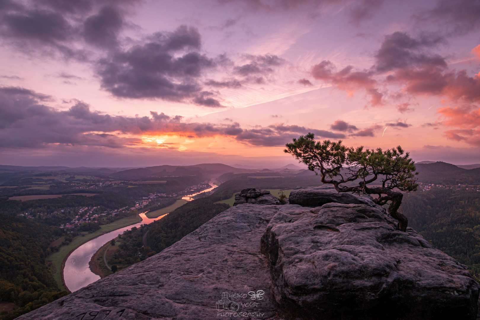 Sonnenaufgang am Lilienstein