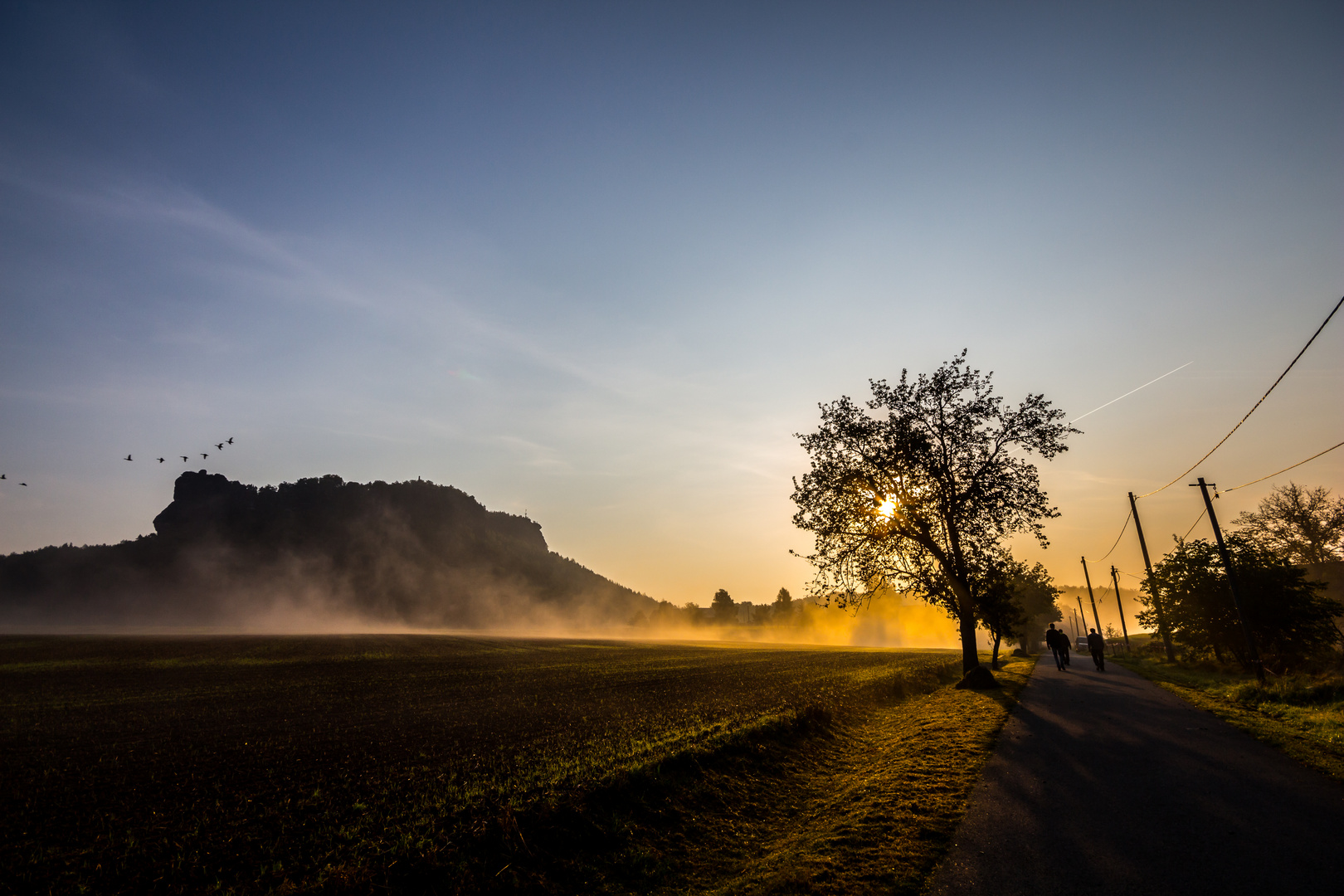 Sonnenaufgang am Lilienstein