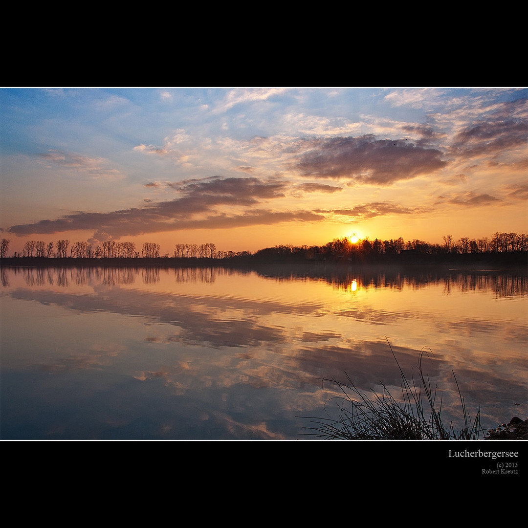 Sonnenaufgang am Lucherbergersee