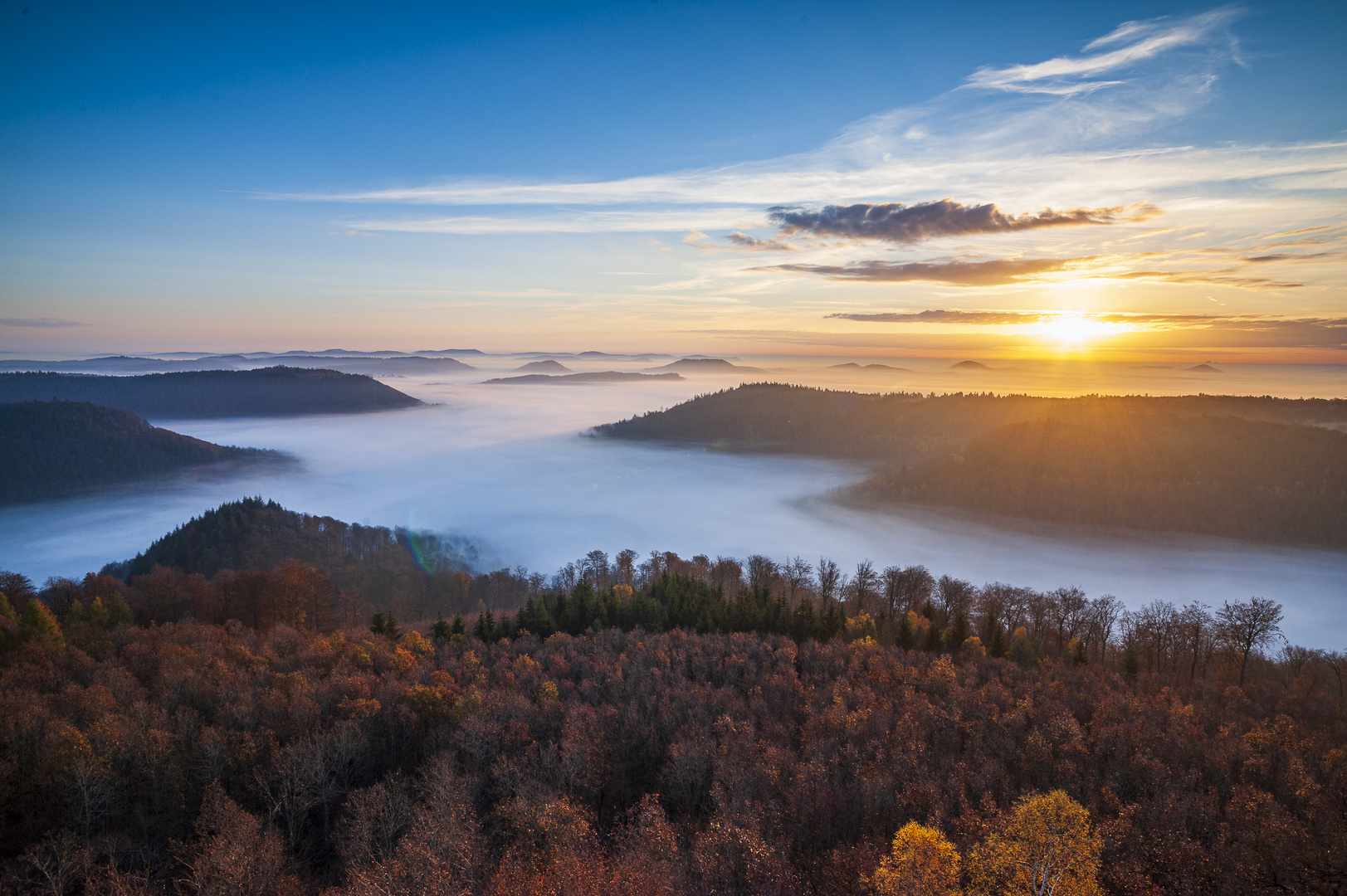 Sonnenaufgang am Luitpoldturm