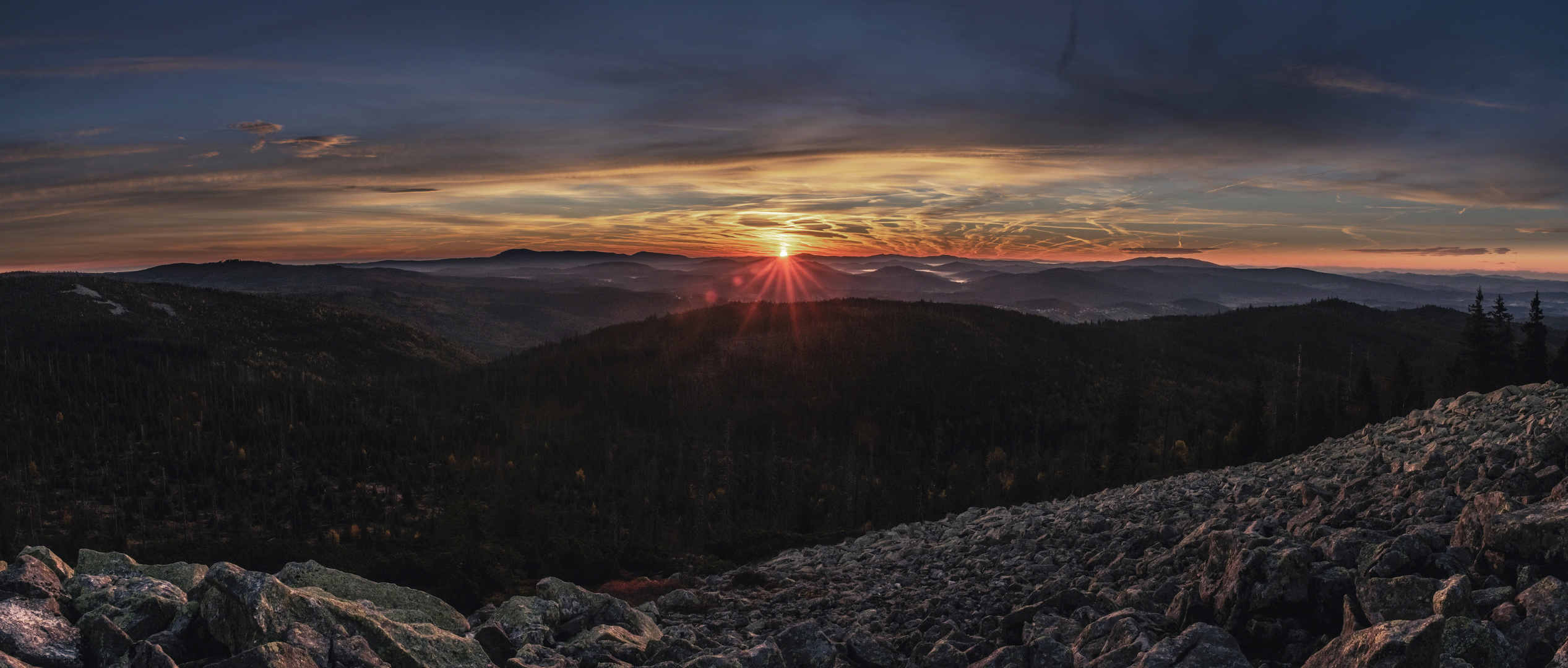 Sonnenaufgang am Lusen