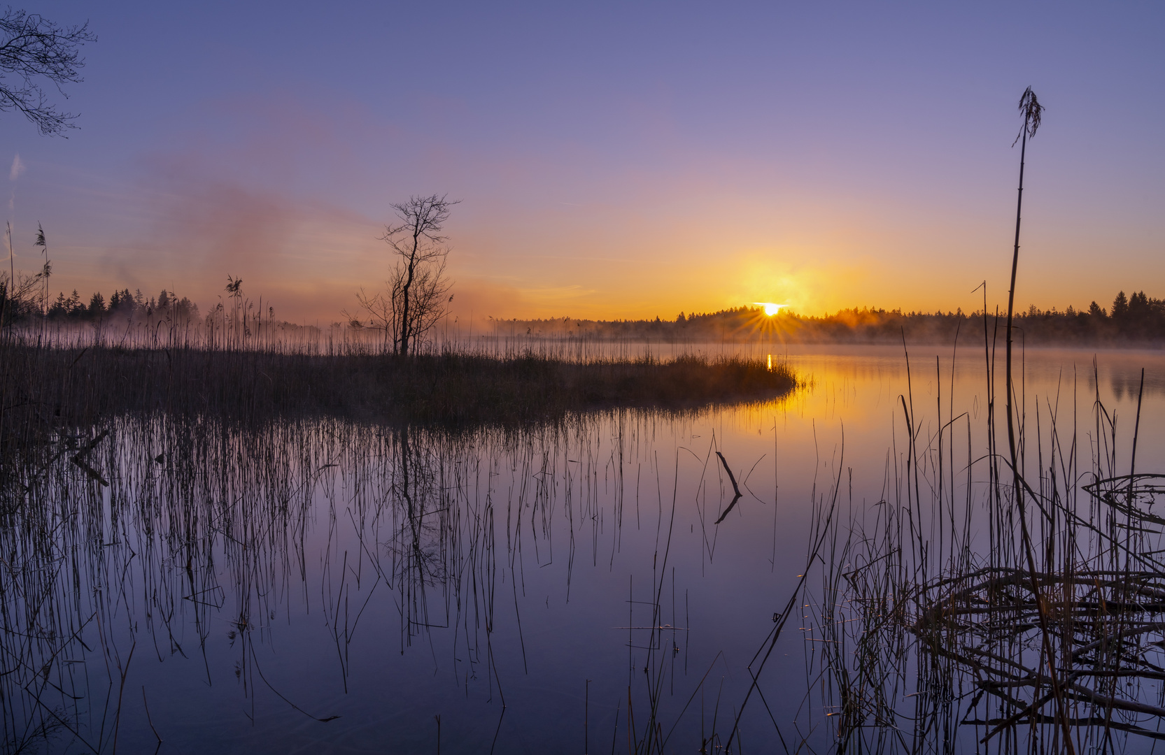 Sonnenaufgang am Lustsee