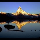 Sonnenaufgang am Matterhorn von der Fluealm