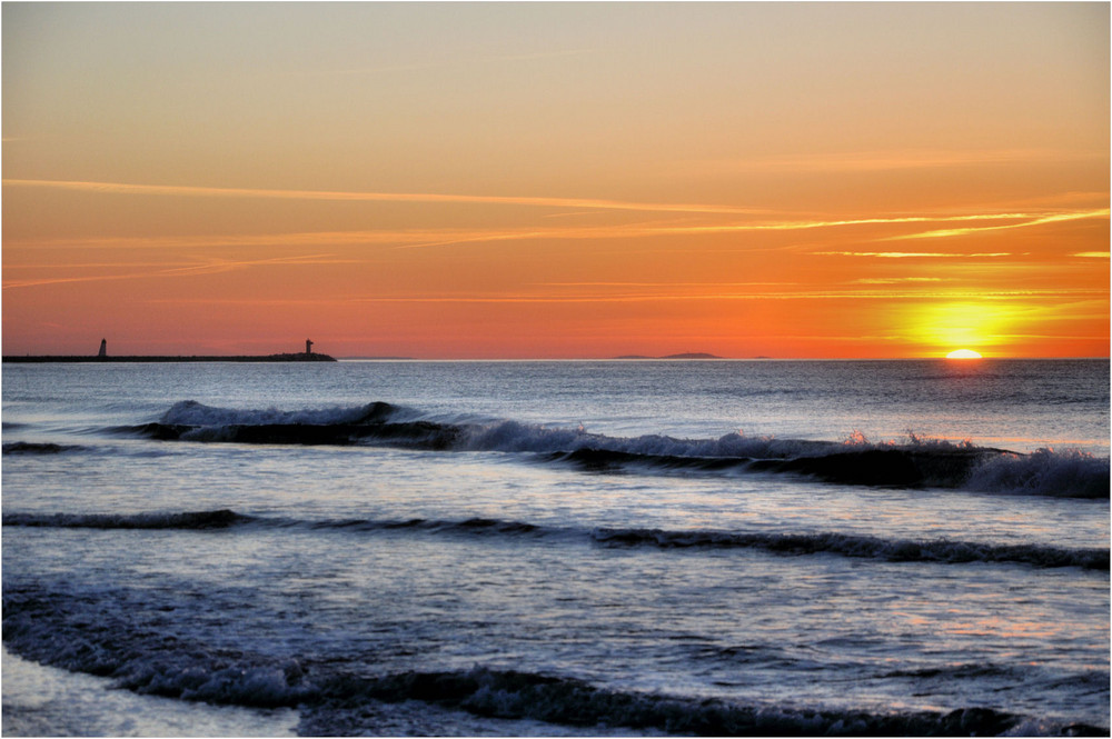 Sonnenaufgang am Meer,