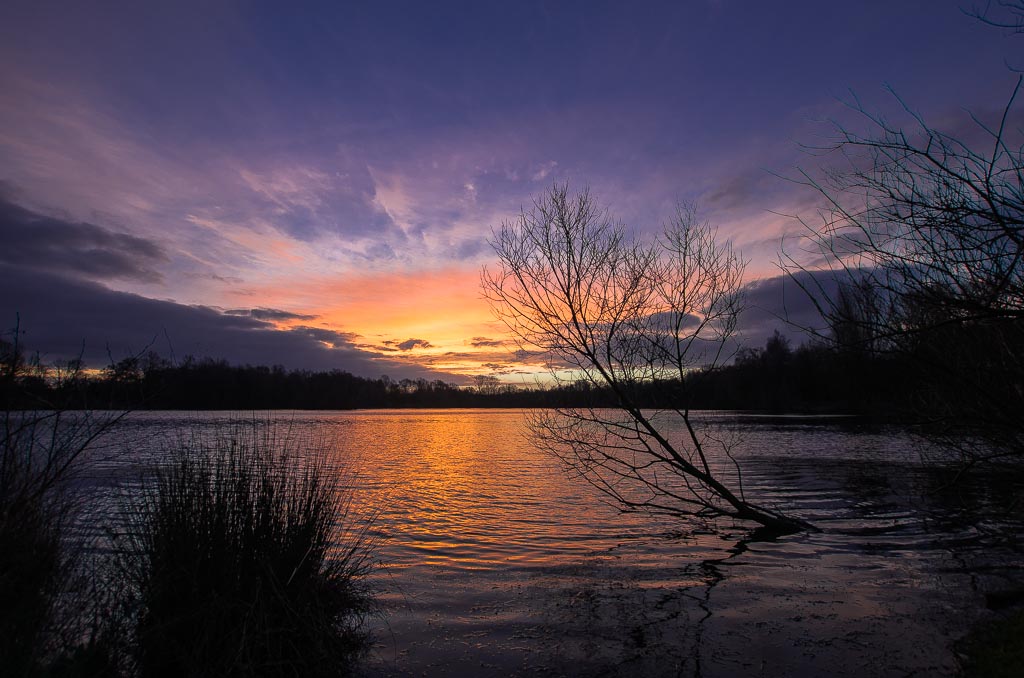 Sonnenaufgang am Meschesee Jan 2014