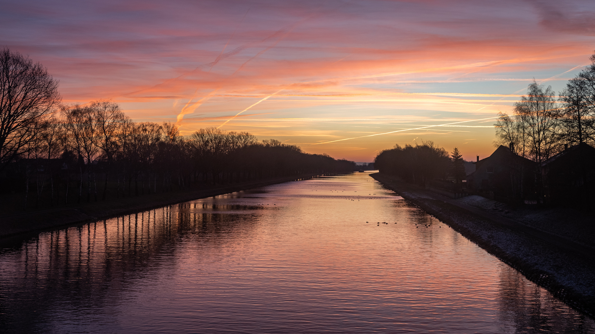 Sonnenaufgang am Mittellandkanal