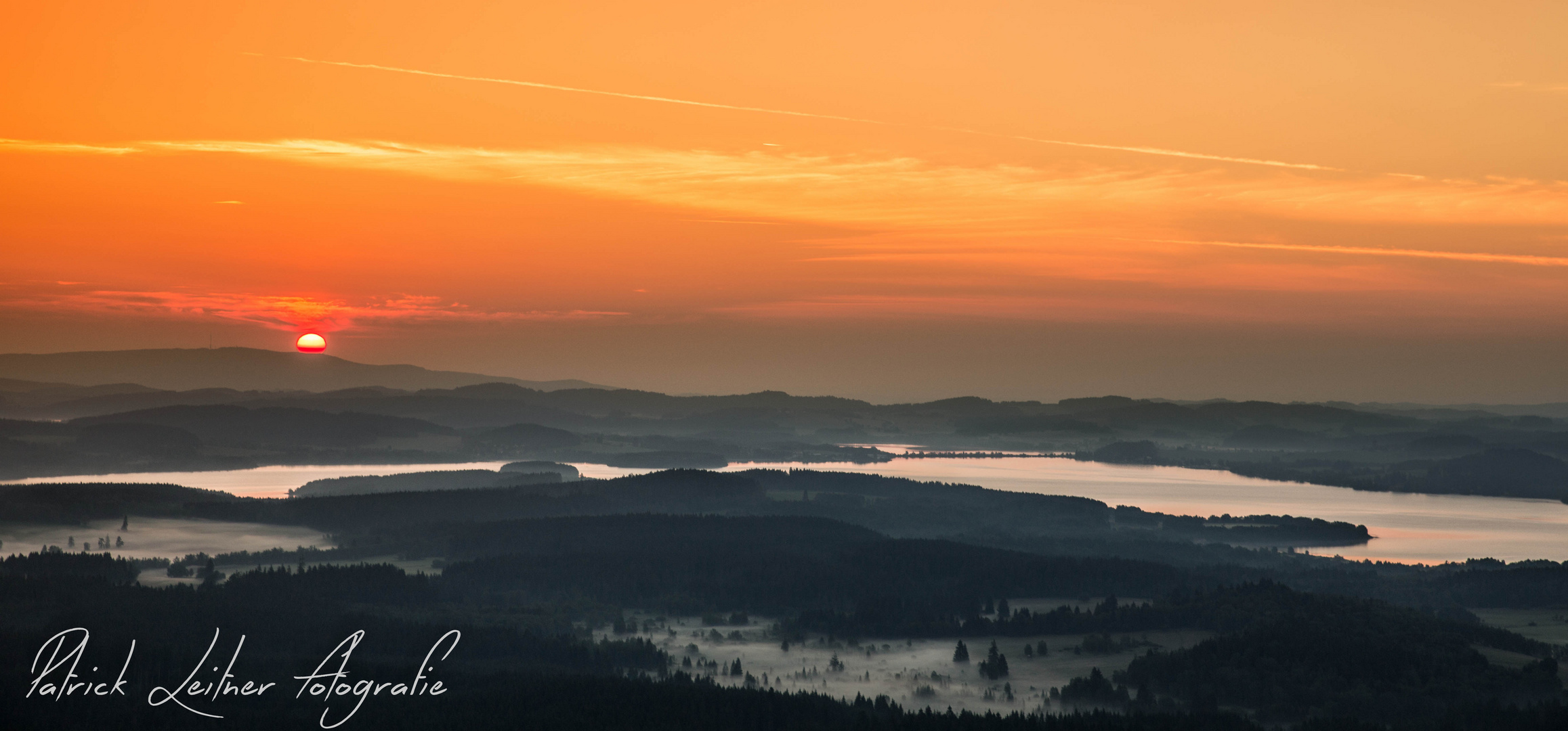 Sonnenaufgang am Moldaustausee